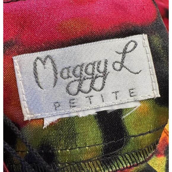 Maggy L Sheath Dress Women’s Petite Satin Ruched Cocktail Party Retro Colorful - Picture 7 of 7